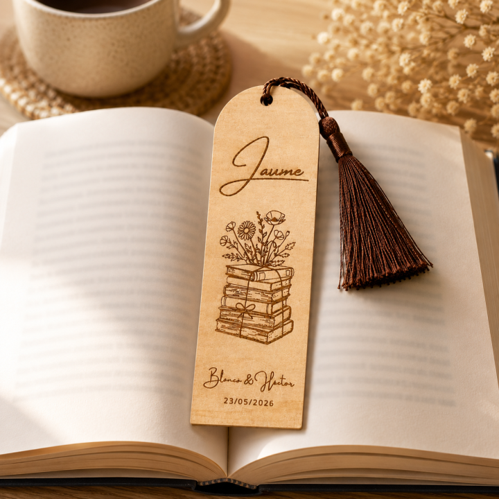 Marcapáginas Personalizados (Madera y Papel Premium)