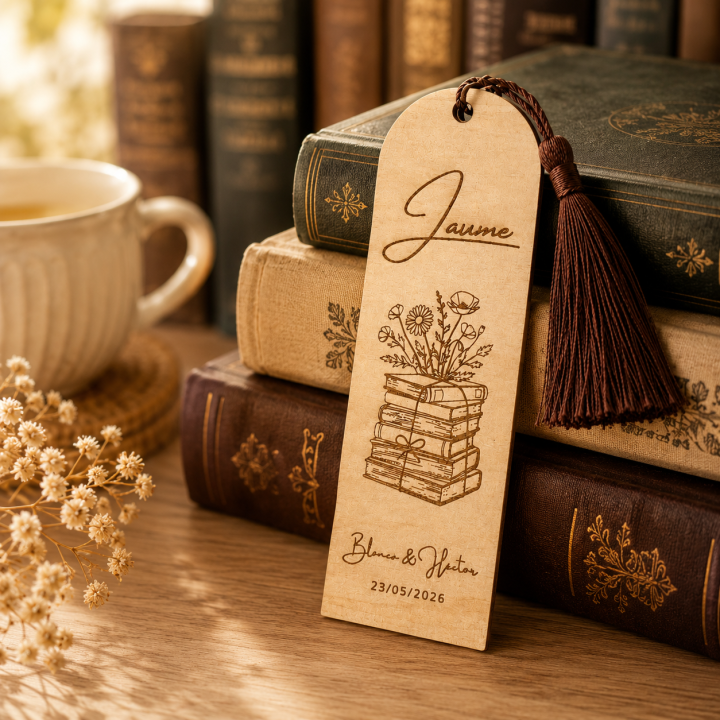 Marcapáginas Personalizados (Madera y Papel Premium)