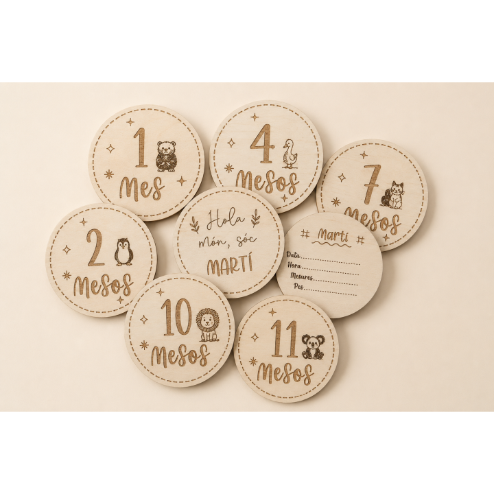 Placas de Cumplemeses Personalizadas para Bebé