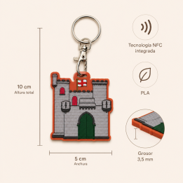 Llavero Castell de Festes con NFC